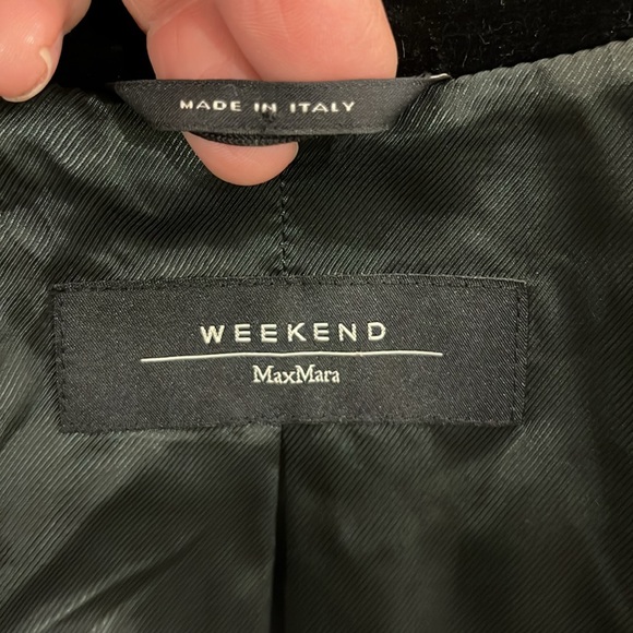 EUC Max Mara black velvet high neck button front jacket - Picture 7 of 12